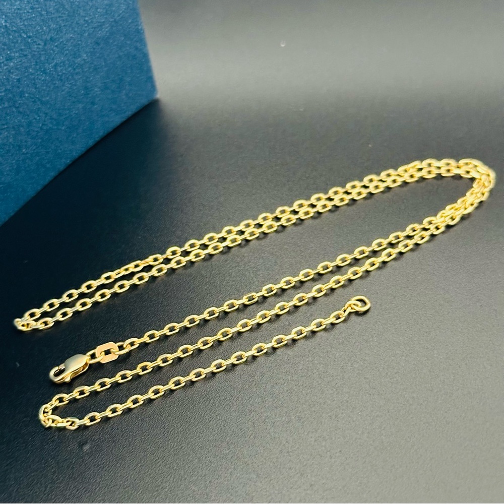 20”  2.5 mm Real 14K Solid Gold Forzentina Chain Necklace - Picture 13 of 17